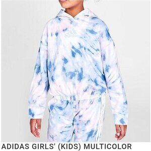 Adidas Girls M Hoodie & Leggings Set French Terry Tie-Dye Sz 10/12 New